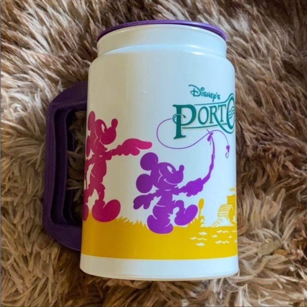 Vintage Disney Port Orleans Resort Whirley Refillable Mug Mickey Donald Goofy